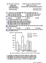 Đề kiểm tra học kì I môn Địa lý Lớp 12 - Mã đề 704 - Năm học 2018-2019 - Sở giáo dục và đào tạo Quảng Nam